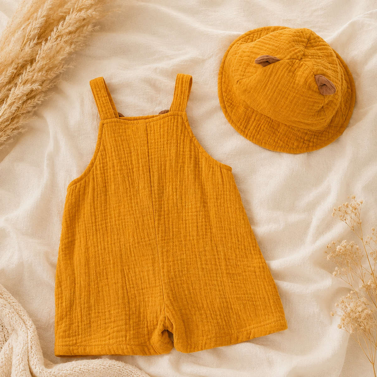 Newborn Romper + Hat Set