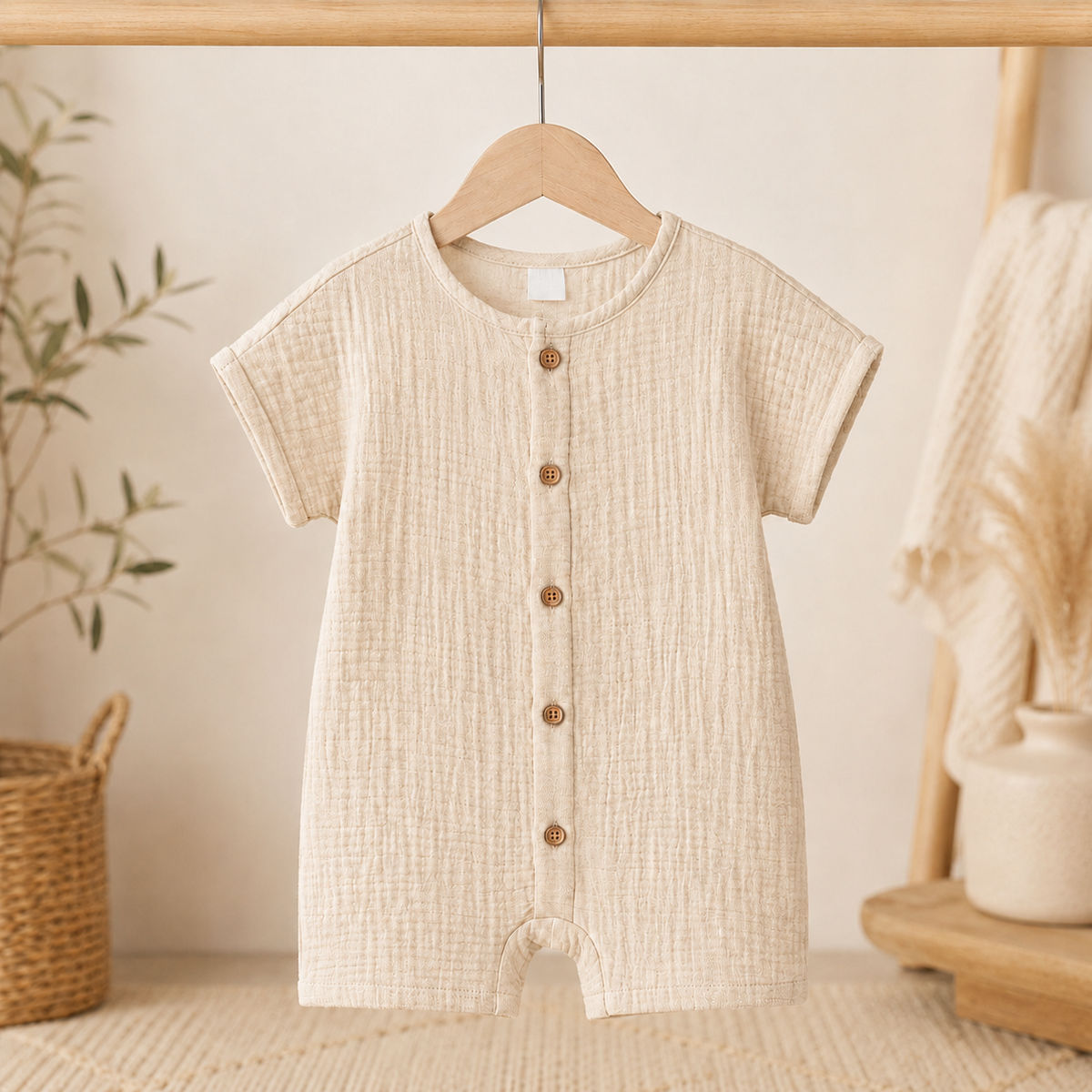 short-sleeve summer romper