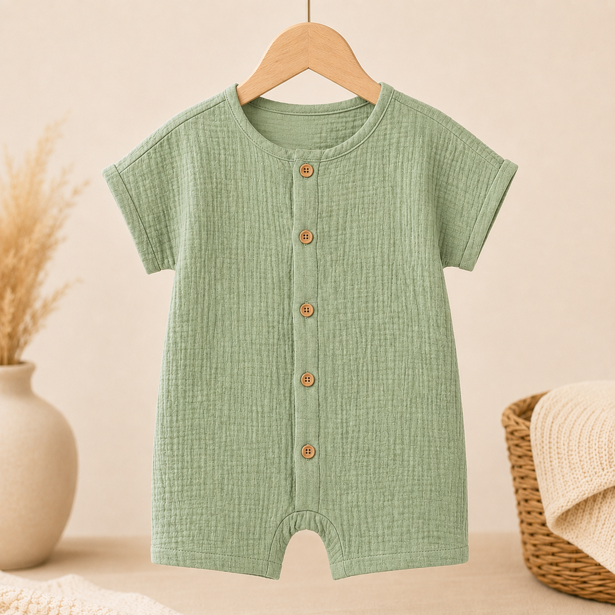 short-sleeve summer romper