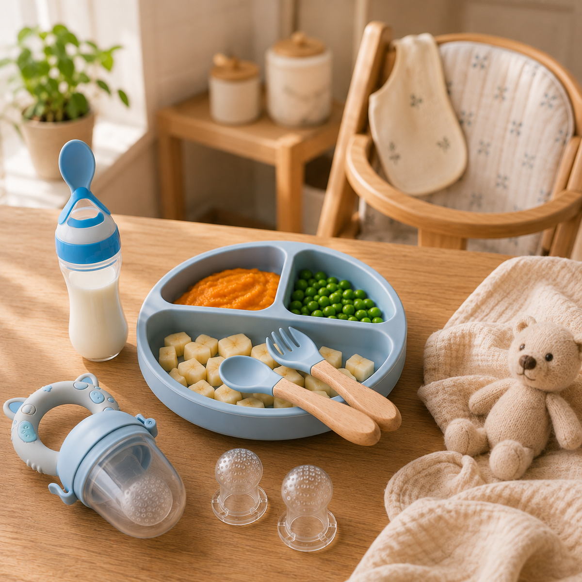8 Piece Silicone Feeding Set