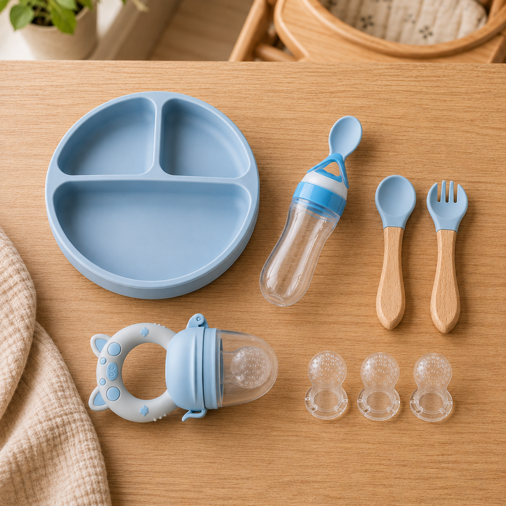 8 Piece Silicone Feeding Set